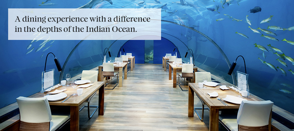 Ithaa - An underwater restaurant in the Maldives